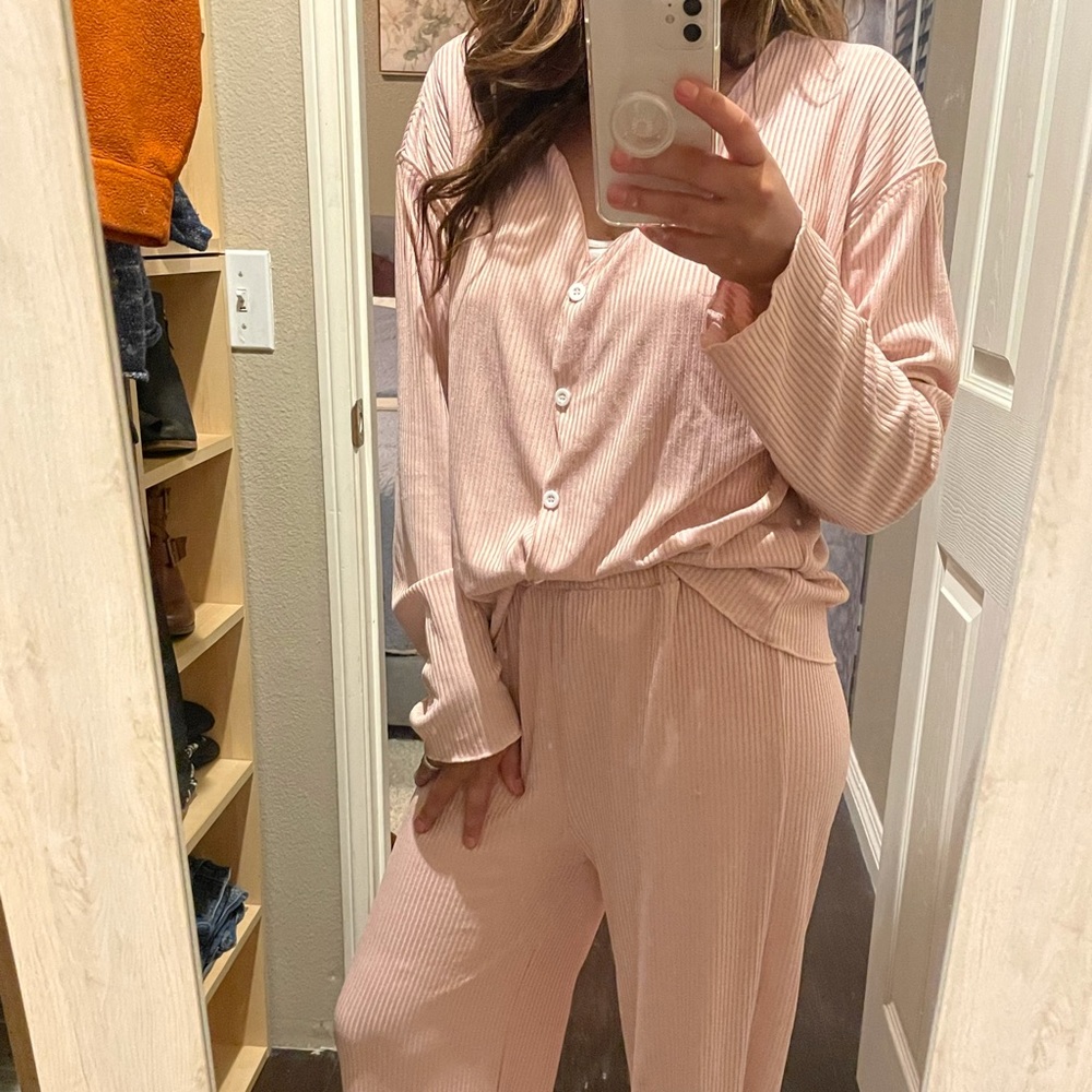 Pink pajama set size small-large